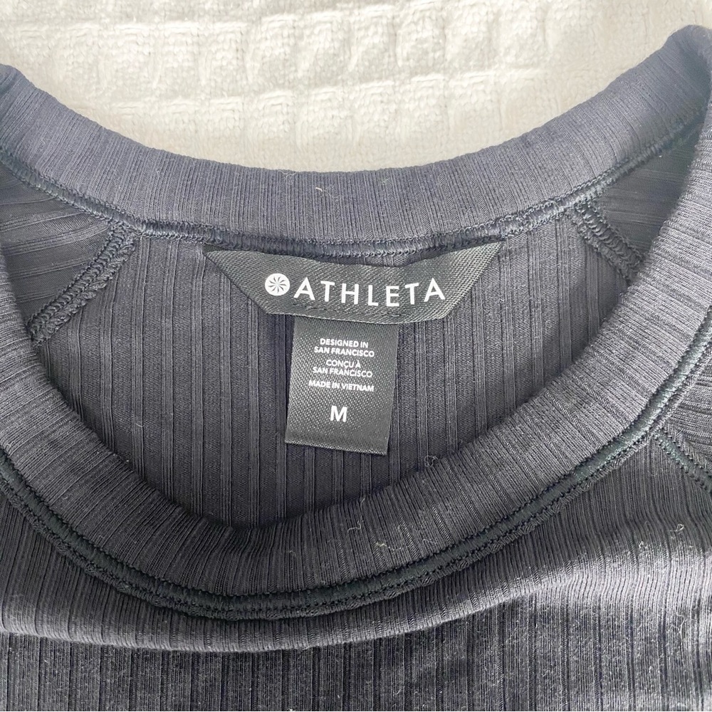 Athleta perfect rib tee black size medium NWT - Picture 4 of 8